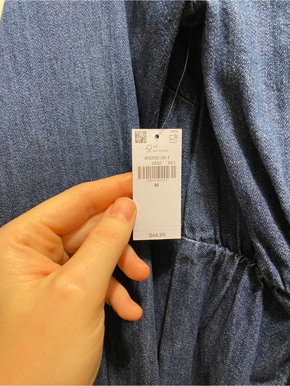 NWT Old Navy fit and flare denim dress sz M - Picture 5 of 5